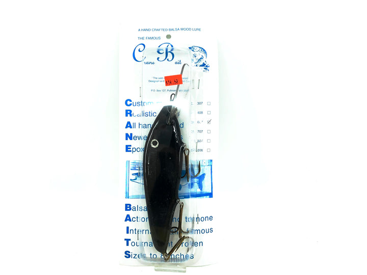 Crane 607 Musky Lure, Black Color, New on Card