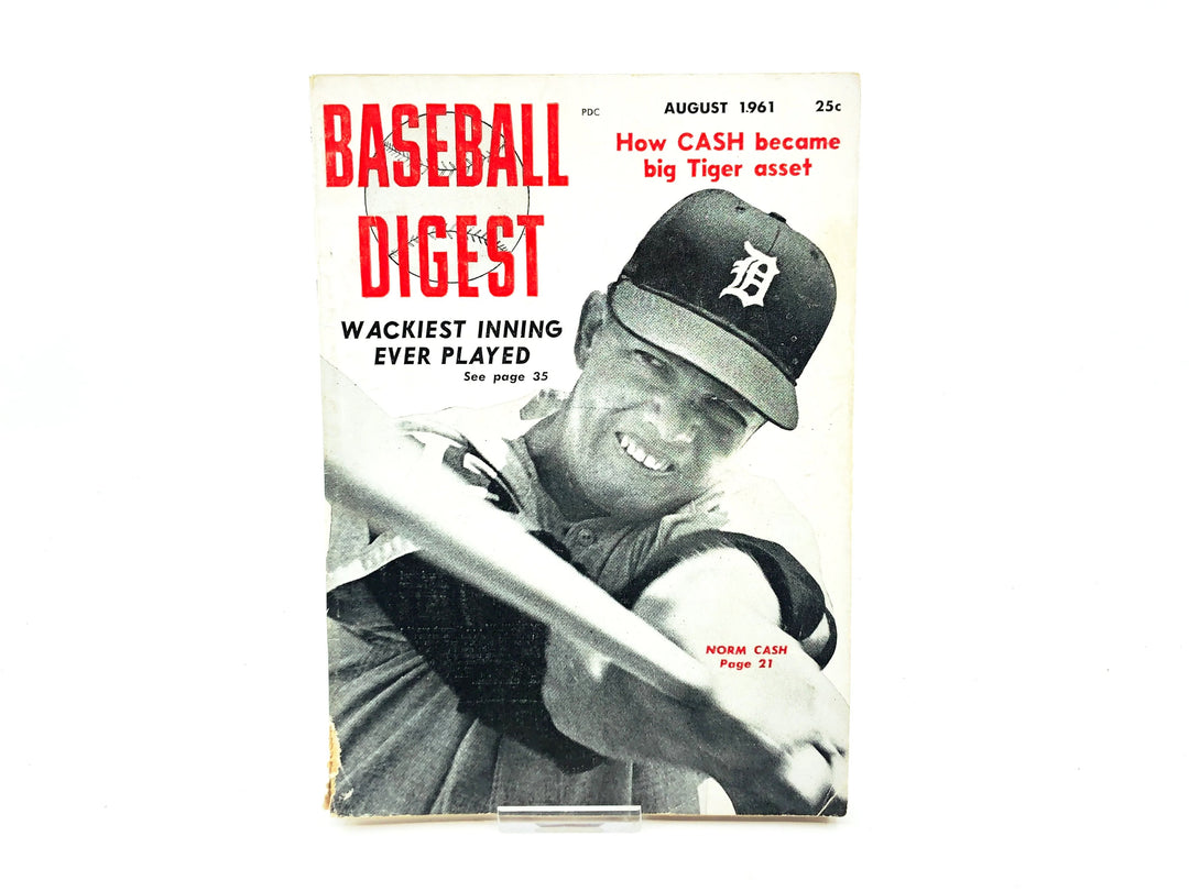 Vintage August 1961 Baseball Digest, Norm Cash