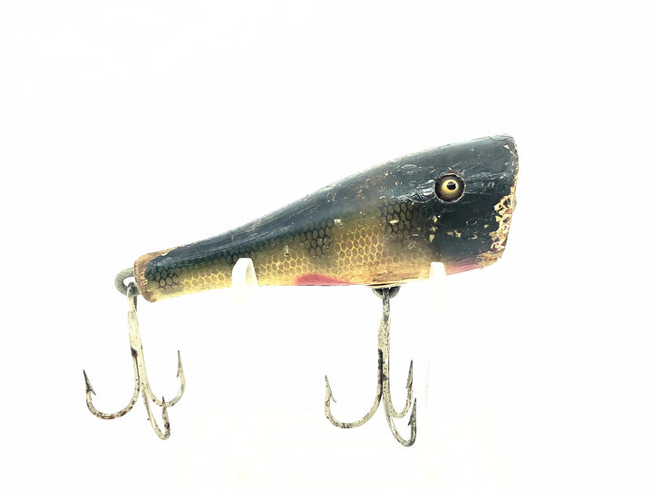 Creek Chub 3200 Plunker, #01 Perch Color Wooden/Glass Eyes