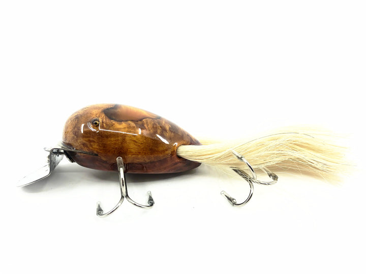 Musky Dan (XXX Lures) Husky Dingbat, Amboyna Burl & Acrylic w/COA