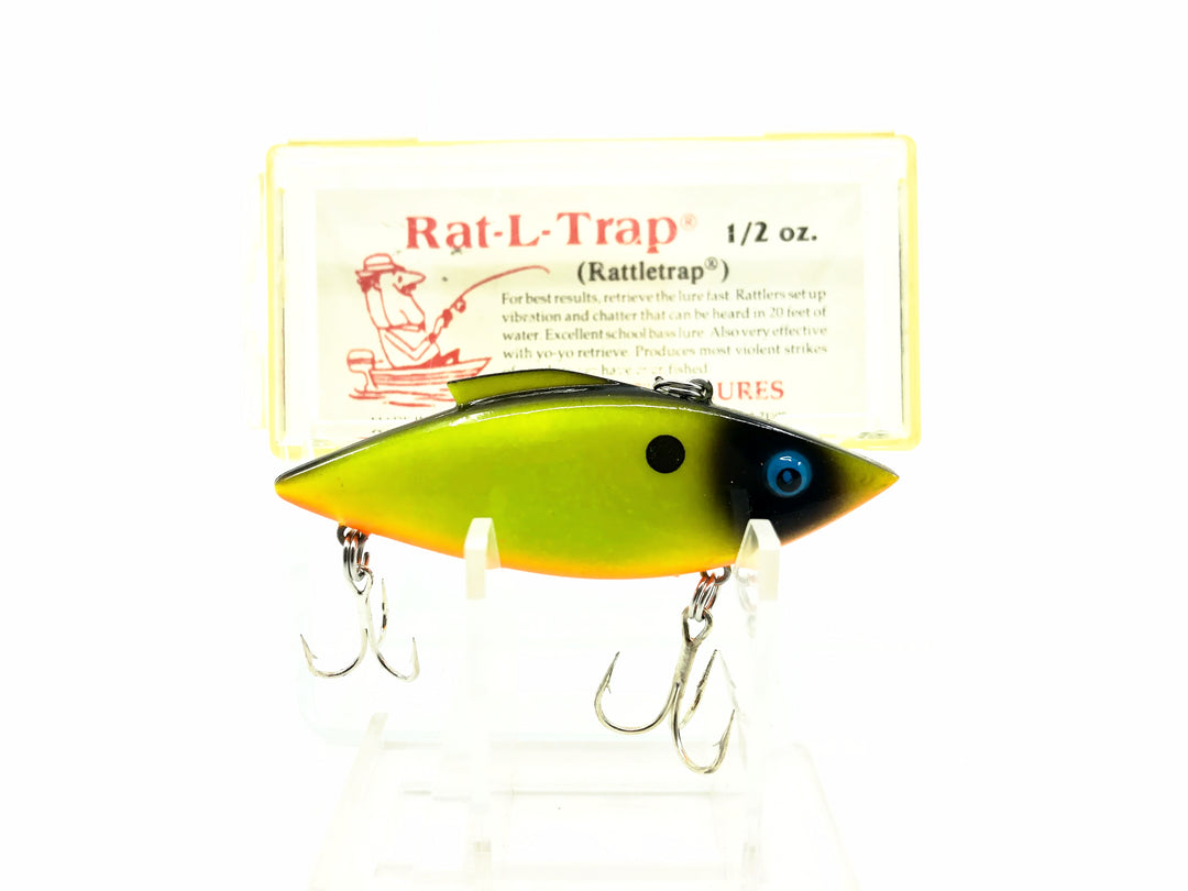 Bill Lewis Rat-L-Trap, #09 Chartreuse/Black Back Color w/Box