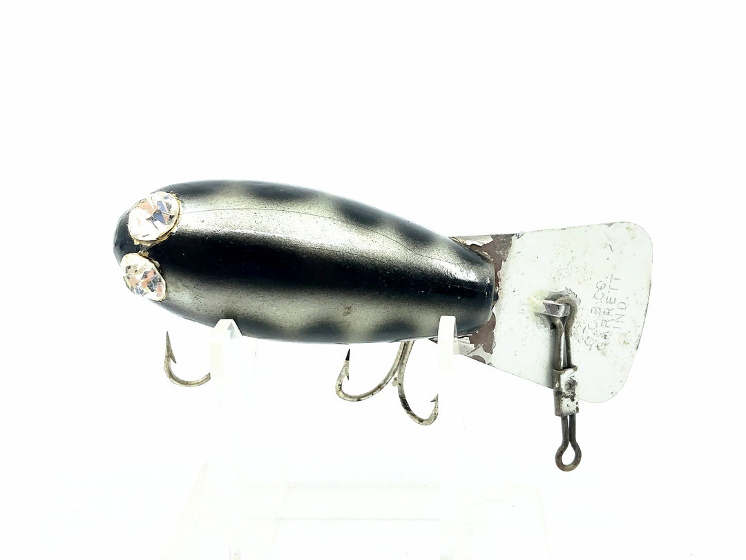 Creek Chub 7000 Seven Thousand, Repainted Silver/Yellow/Black Dots Color