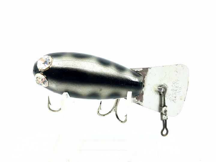 Creek Chub 7000 Seven Thousand, Repainted Silver/Yellow/Black Dots Color