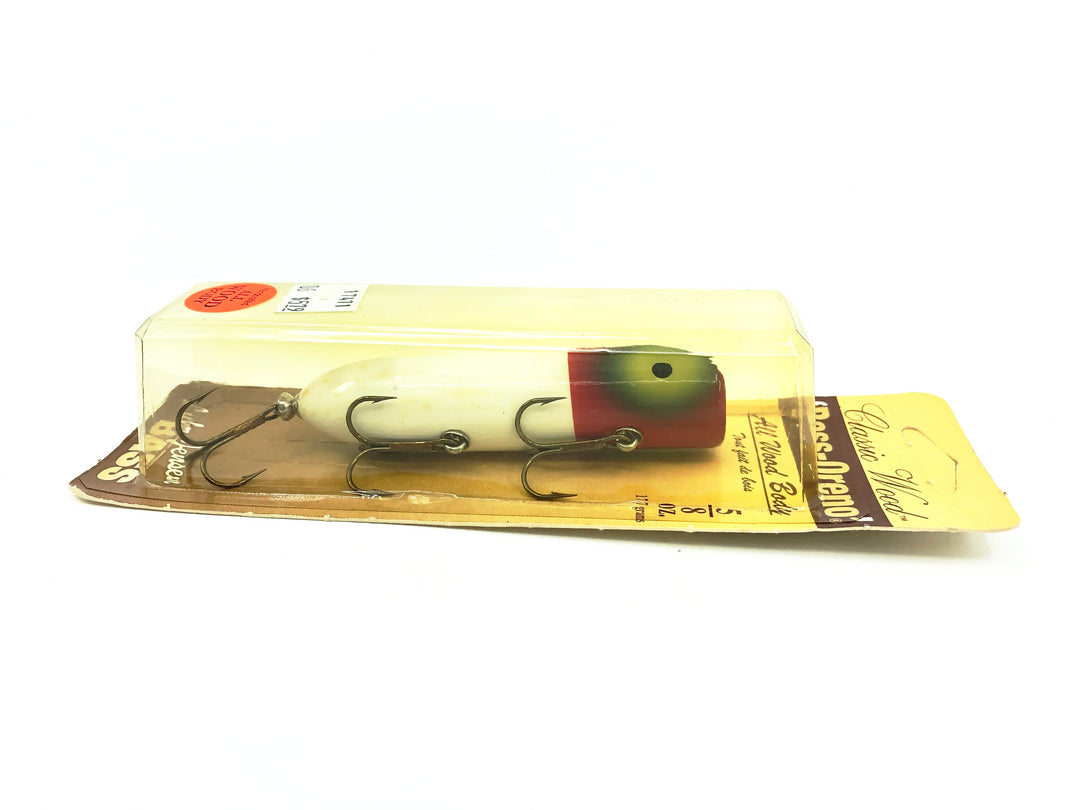 Luhr-Jensen South Bend Bass Oreno 973, #06 White/Red Head Color on Card
