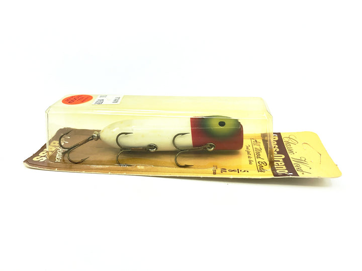 Luhr-Jensen South Bend Bass Oreno 973, #06 White/Red Head Color on Card