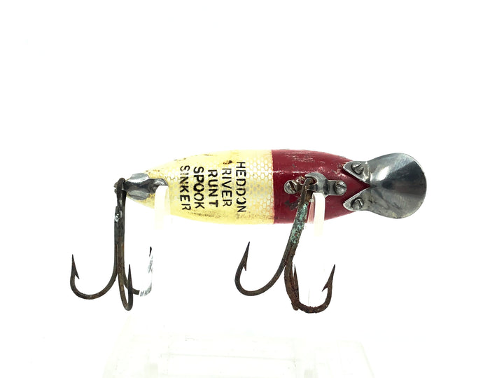 Heddon River Runt Spook Sinker 9110, Red Head/White Body Color