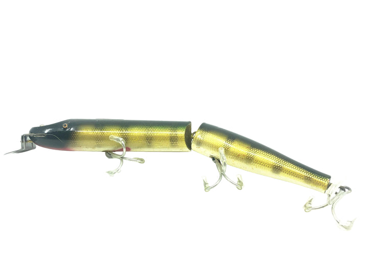 Creek Chub Wooden Giant Jointed Pikie 800, #01 Perch Scale Color w/Box