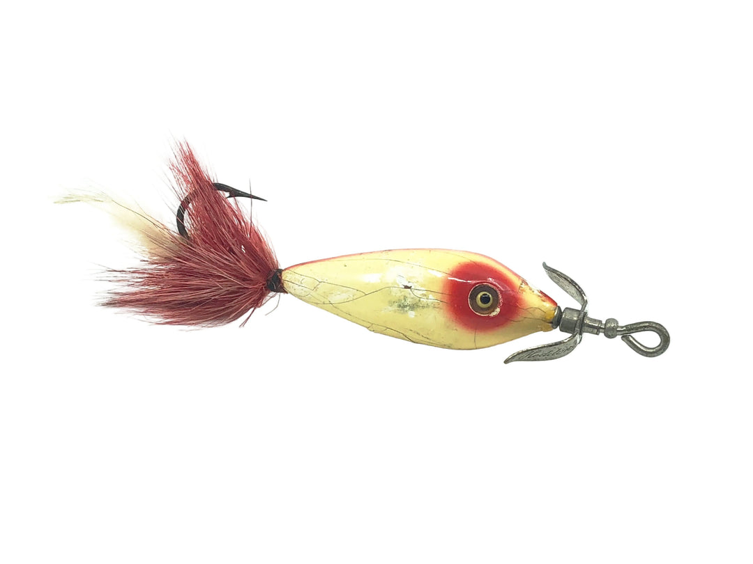 Heddon #40 Walton Feather Tail, Red/White Color