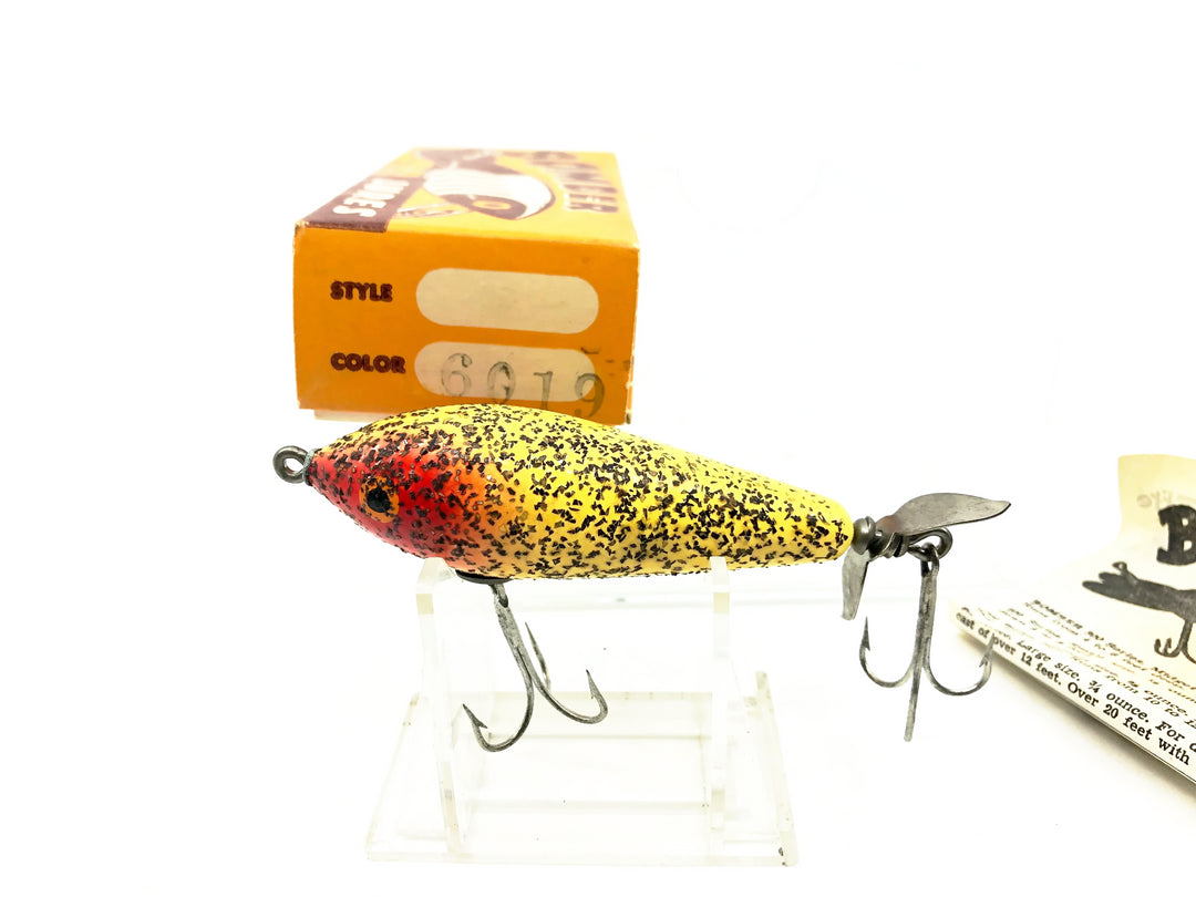 Bomber Top Bomber 6000, #19 Yellow/Red Head/Silver Flakes Color w/Box