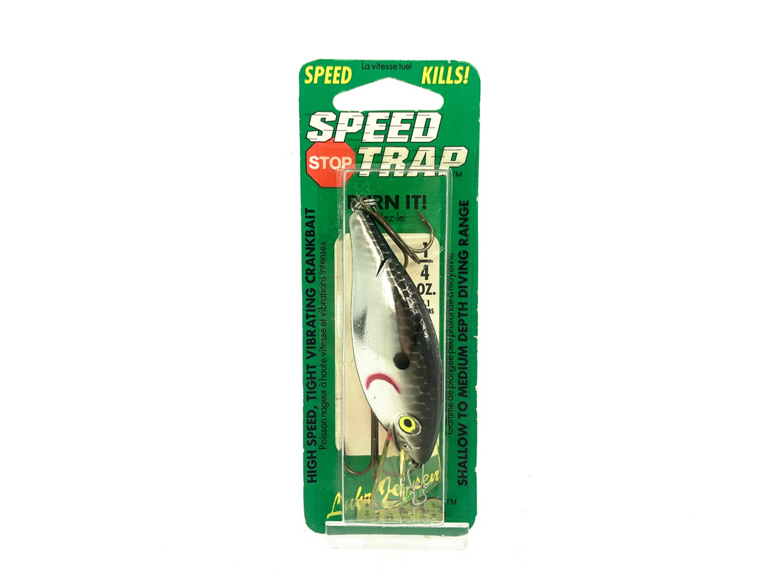 Luhr Jensen Speed Trap, Silver/Black Top Color with Card