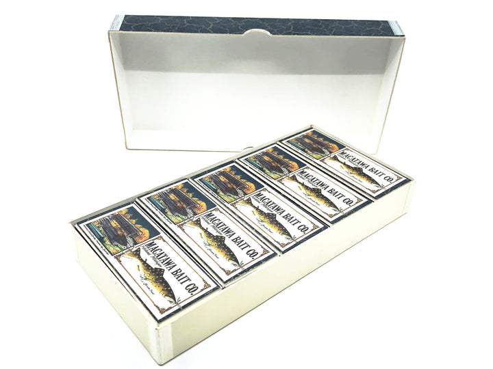 Macatawa Bait Co. Salesman Sample Set, Flyrod Wagtail Minnows - Signed