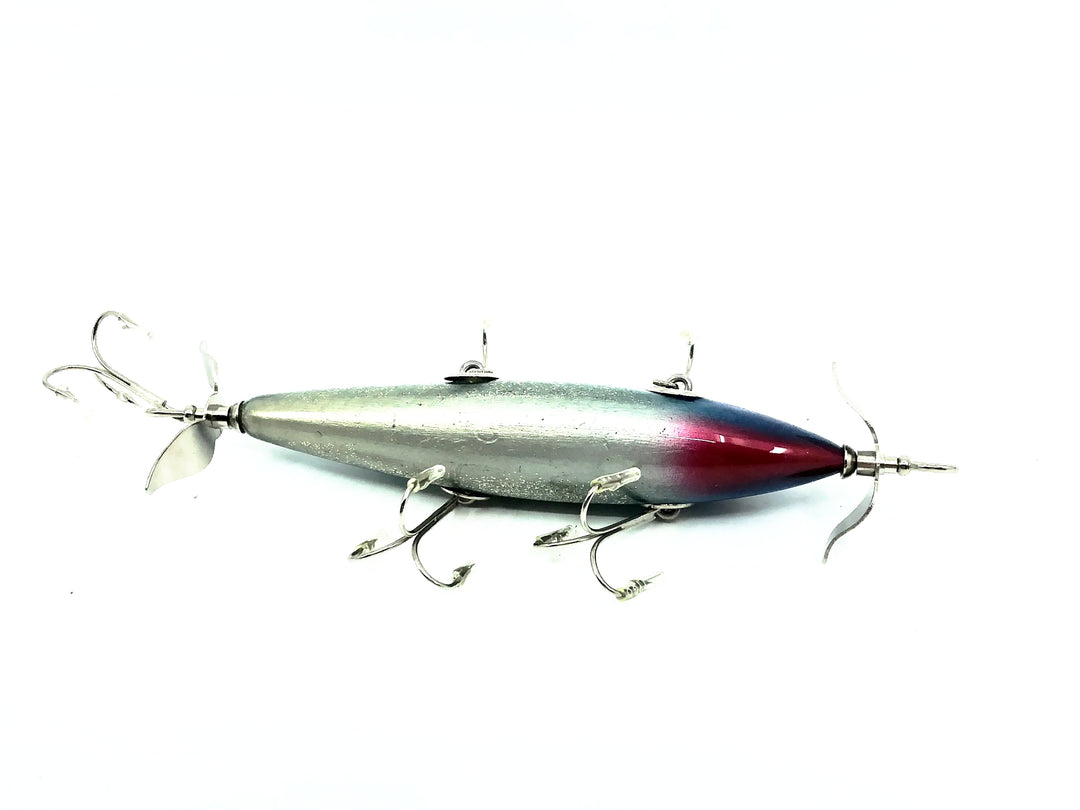 Musky Dan (XXX Lures) 5 Hook Minnow, Blue Scale/Silver Flitter