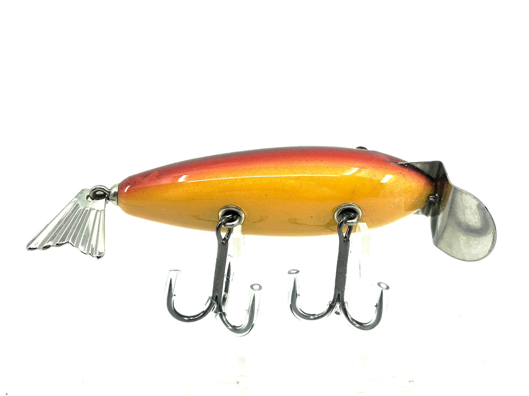 Musky Dan (XXX Lures) Deluxe Wagtail Chub, Red/Yellow/Black Crackle Back
