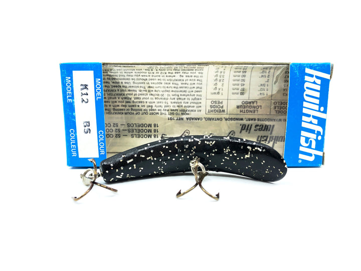 Pre Luhr-Jensen Kwikfish K12, BS Black Silver Specks Color New in Box Old Stock