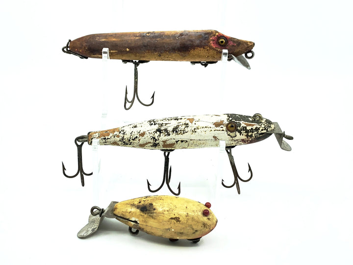 Wood Trio, Heddon Vamp/Creek Chub Pikie/Baby Crawdad-Warriors