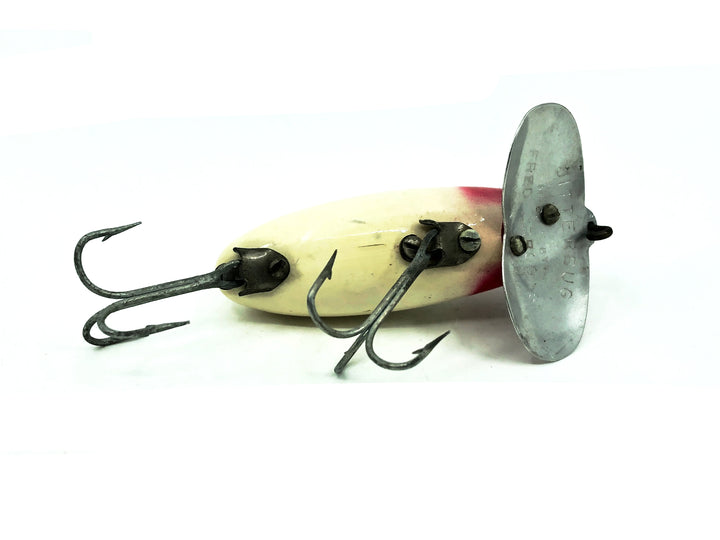 Arbogast Jitterbug 5/8oz, Red Head/White Color, Vintage Bugged-Eyed Model