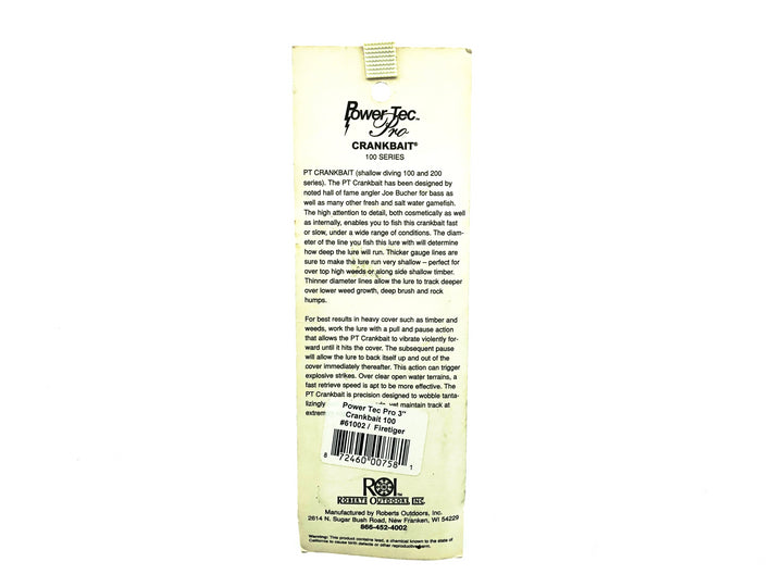 Joe Bucher Power Tec Pro 100 Series, Firetiger Color on Card