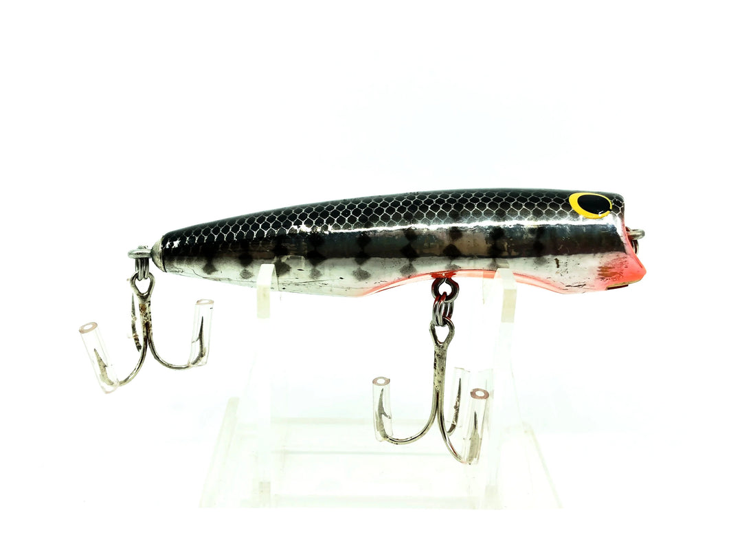 Bagley Chug-O-Lure CH3, FSC Black on Silver Chrome/Crayfish Color