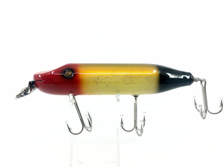 Musky Dan (XXX Lures) Husky Pikie, Red Head/White Flitter/Black Color
