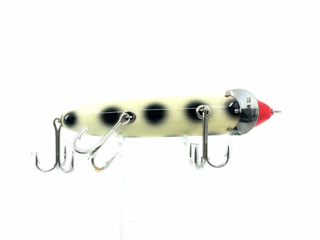 Musky Dan (XXX Lures) Husky Vamp, White/Black Dots Color