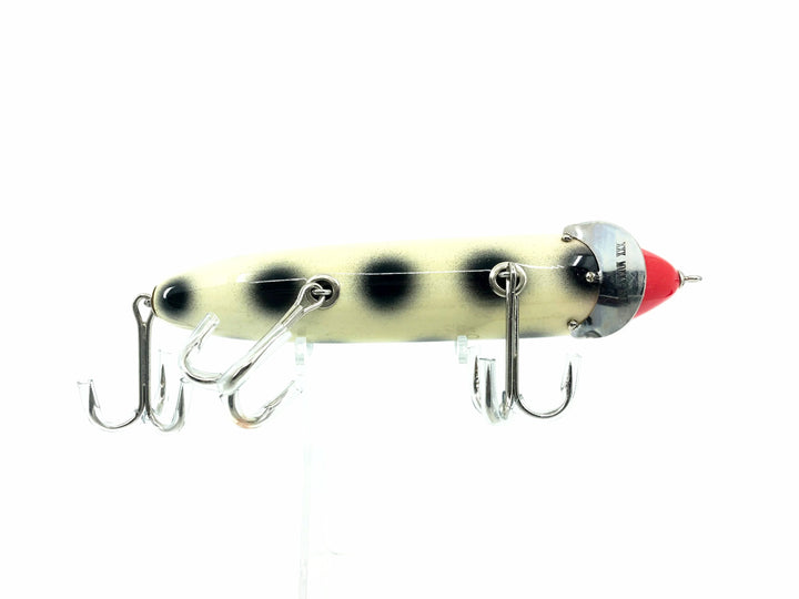 Musky Dan (XXX Lures) Husky Vamp, White/Black Dots Color