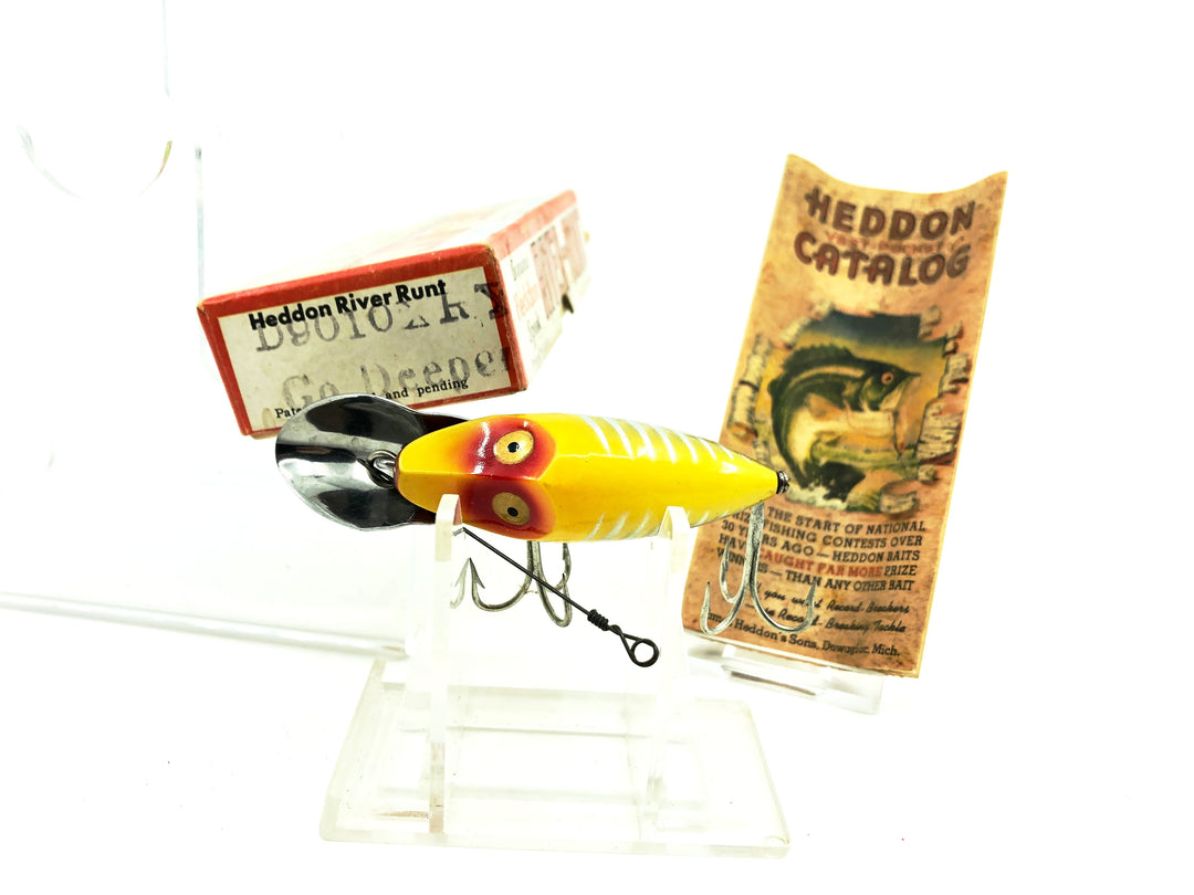 Heddon River Runt Spook Scoop Lip Go-Deeper D9110-XRY, Yellow Shore Minnow Color with Box/Catalogue