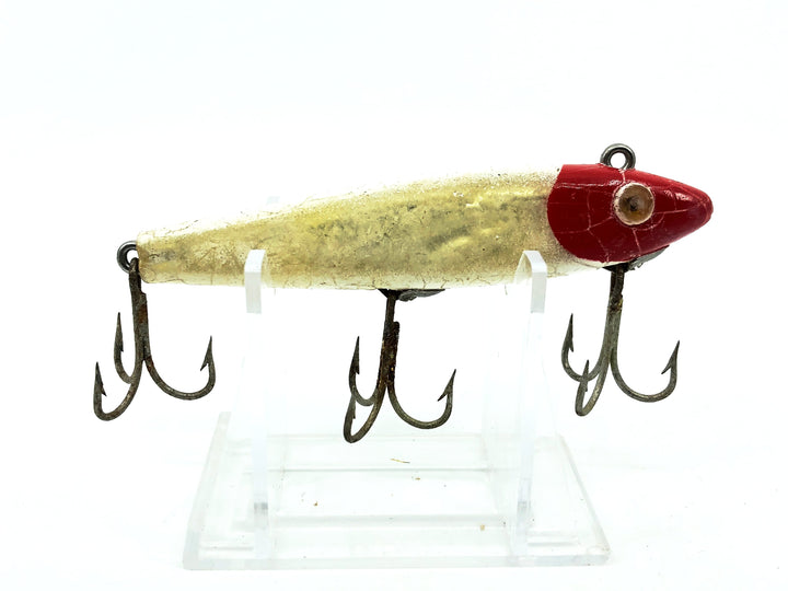 L & S Mirrolure 52M "Sinking Twitchbait", White/Red Head/Silver Scale Color