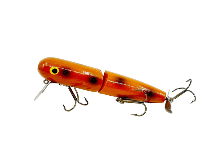 Mouldy's Hawg Wobbler, Orange/Black Dots Color