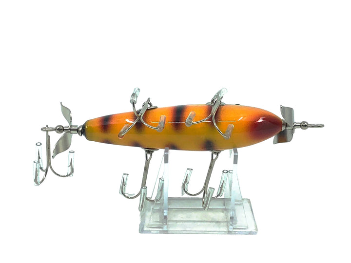 Musky Dan (XXX Lures) 5 Hook Minnow, Bar Perch Color