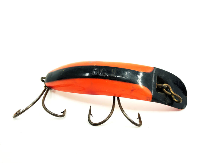 Helin Vintage Flatfish T50, OB Orange/Red Tip/Black Stripe Color