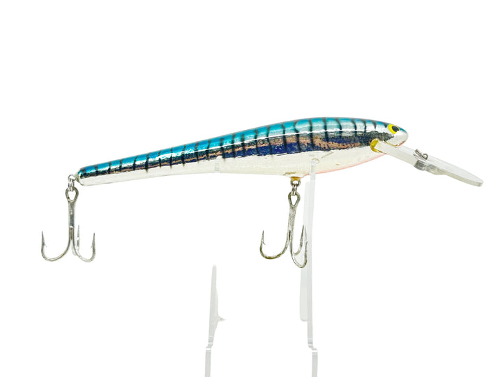 Bagley DB08, F7S Blue on Silver Chrome/Tiger Stripes Color
