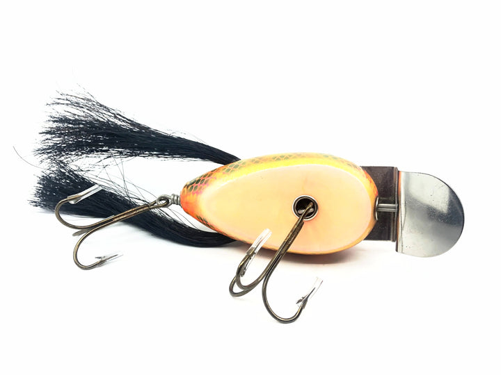 Musky Dan (XXX Lures) Giant Dingbat, Orange/Green & Black Scales w/COA