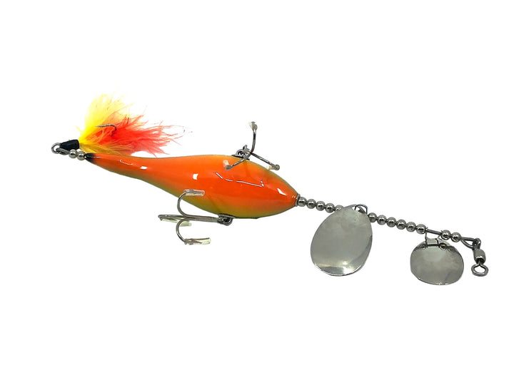 Musky Dan (XXX Lures) Musky Three Hook Spinner Lure, Rainbow Color