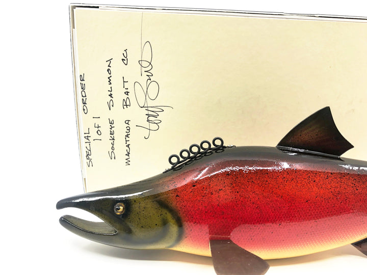 Macatawa Bait Co. Special Order Sockeye Salmon Decoy w/Box - 1 of 1, Signed