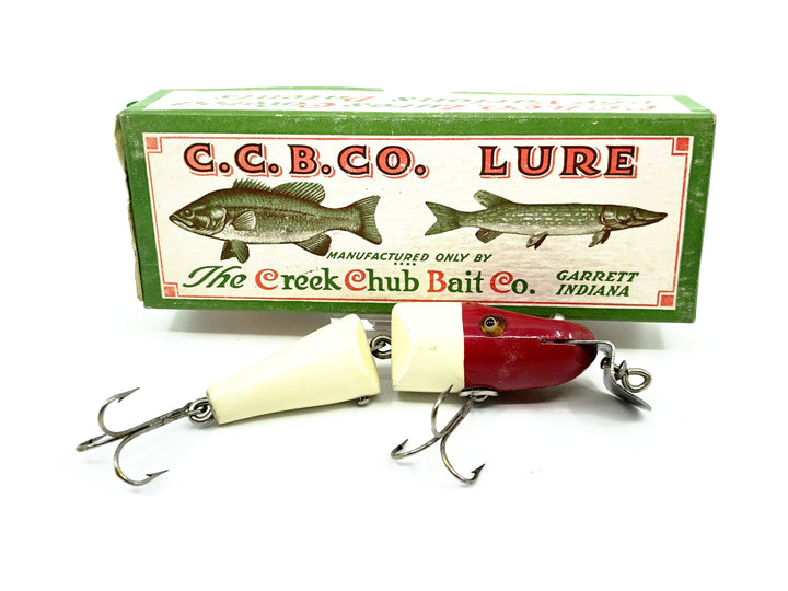 Creek Chub 2700 Baby Jointed Pikie, #02 White & Red Color w/Box
