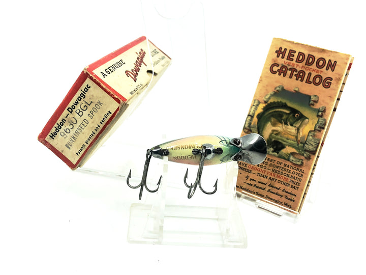 Heddon Punkinseed 9630, BGL Bluegill Color with Box & Catalog