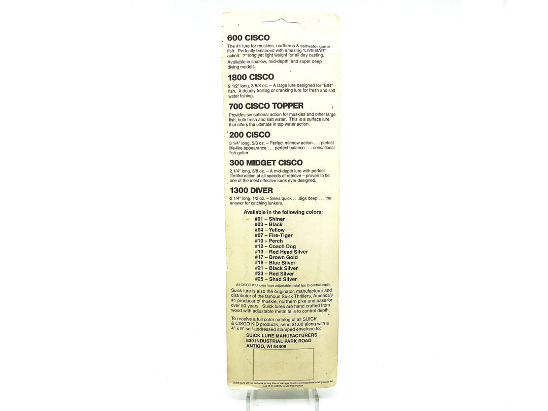 Cisco Kid 1800 Series Super Husky, Brown/Silver Color on Card