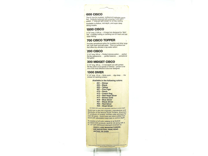 Cisco Kid 1800 Series Super Husky, Brown/Silver Color on Card