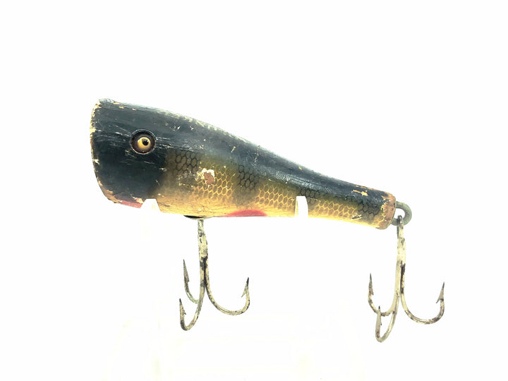 Creek Chub 3200 Plunker, #01 Perch Color Wooden/Glass Eyes