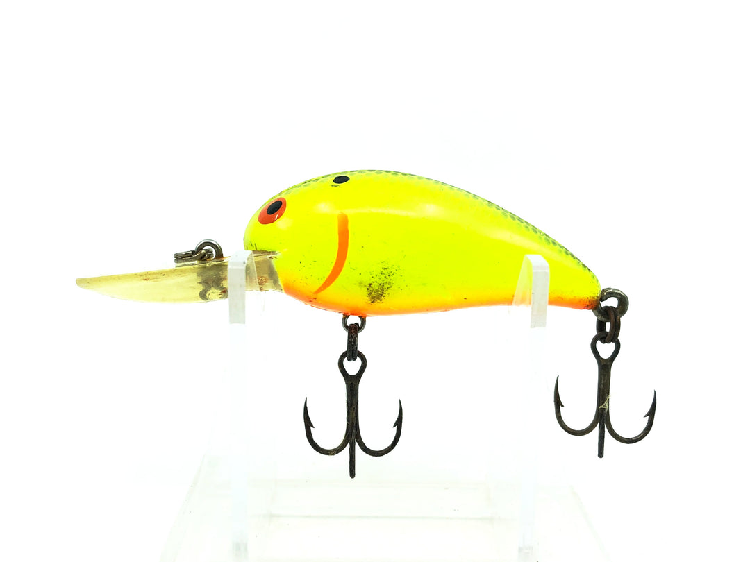 Bomber Model A 6A, BY Brown on Yellow/Orange Belly Color Screwtail - Lure
