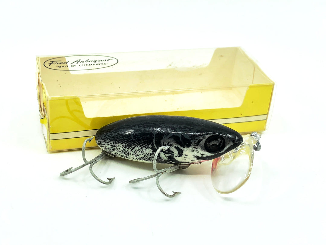 Arbogast Jitterbug Clear Lip 5/8oz, Mouse Color, Seein's Believin Model with Box