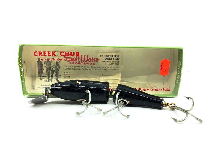 Creek Chub Jointed Snook Pikie 5500, Black Color 5513W with Box