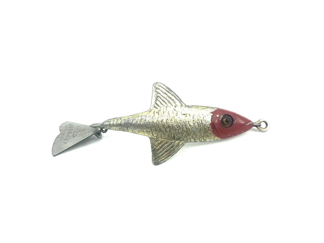 Arbogast Tin Liz Glass Eye, Red/Silver Color - Early