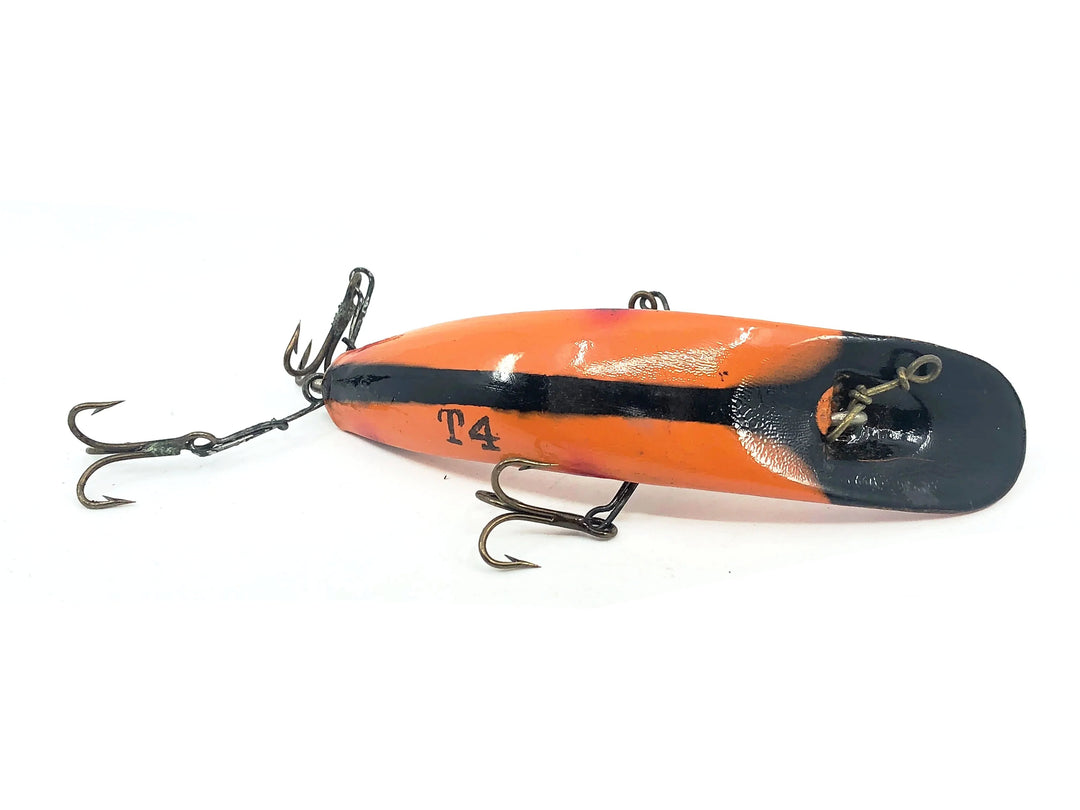Helin Flatfish T4, OB Orange Black Stripe Color - Wooden, Great Condition