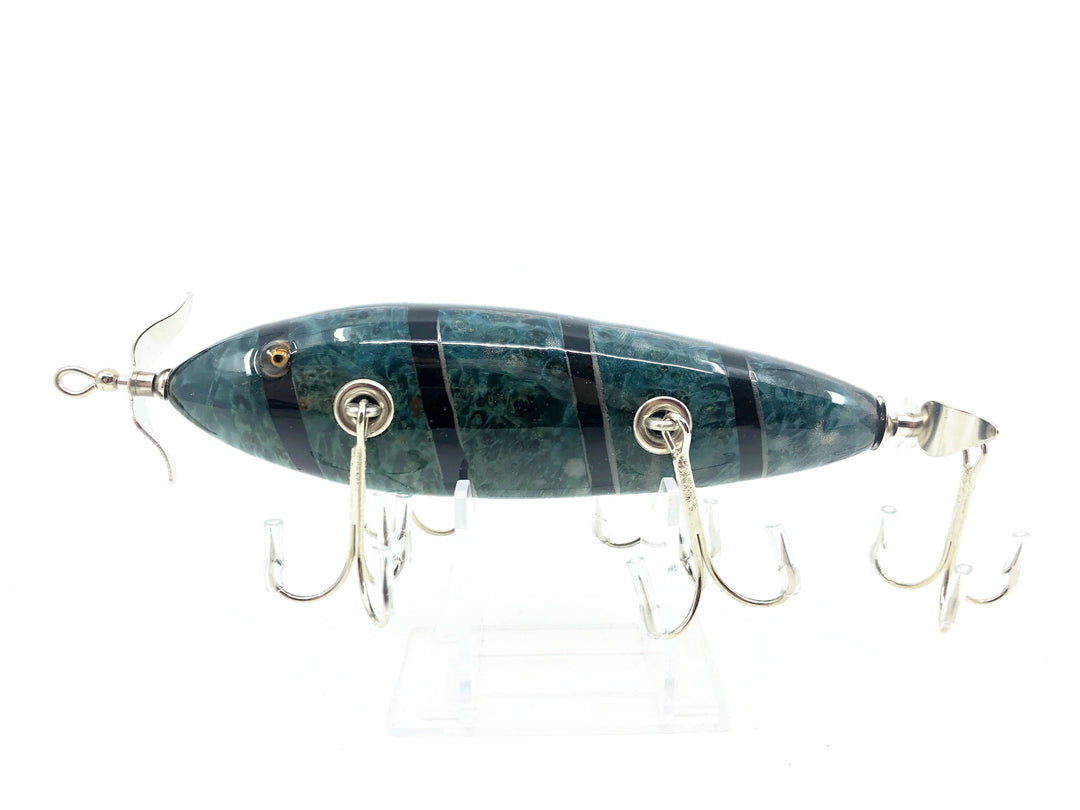 Musky Dan (XXX Lures) 5 Hook Minnow, Dyed Maple Burl & Ebony w/COA