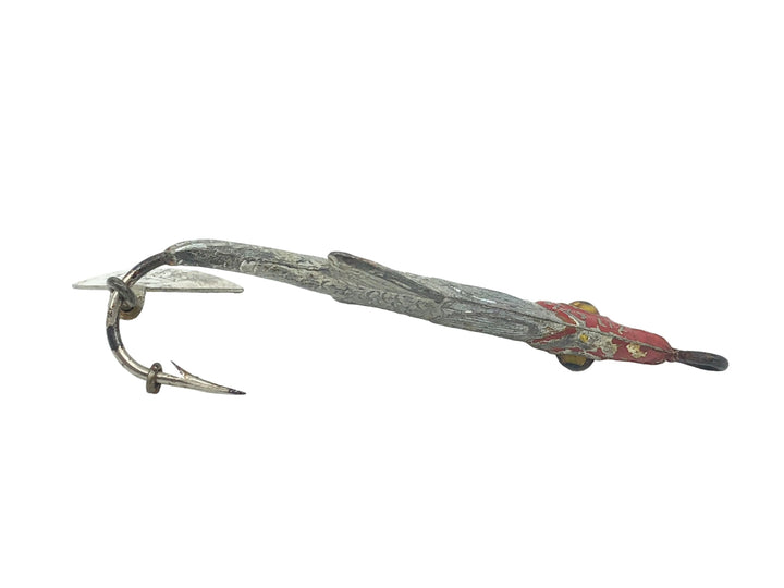 Arbogast Tin Liz Glass Eye, Red/Silver Color