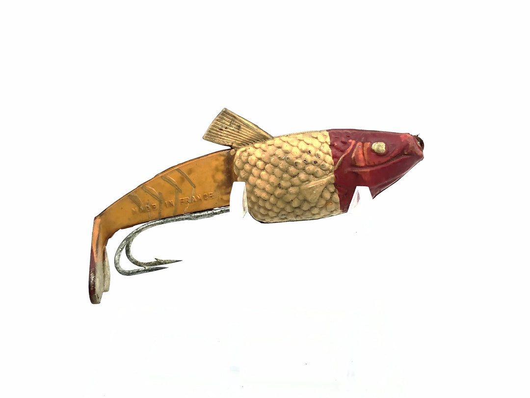 Vivif-Made in France Vintage Lure, Red Head/White Color