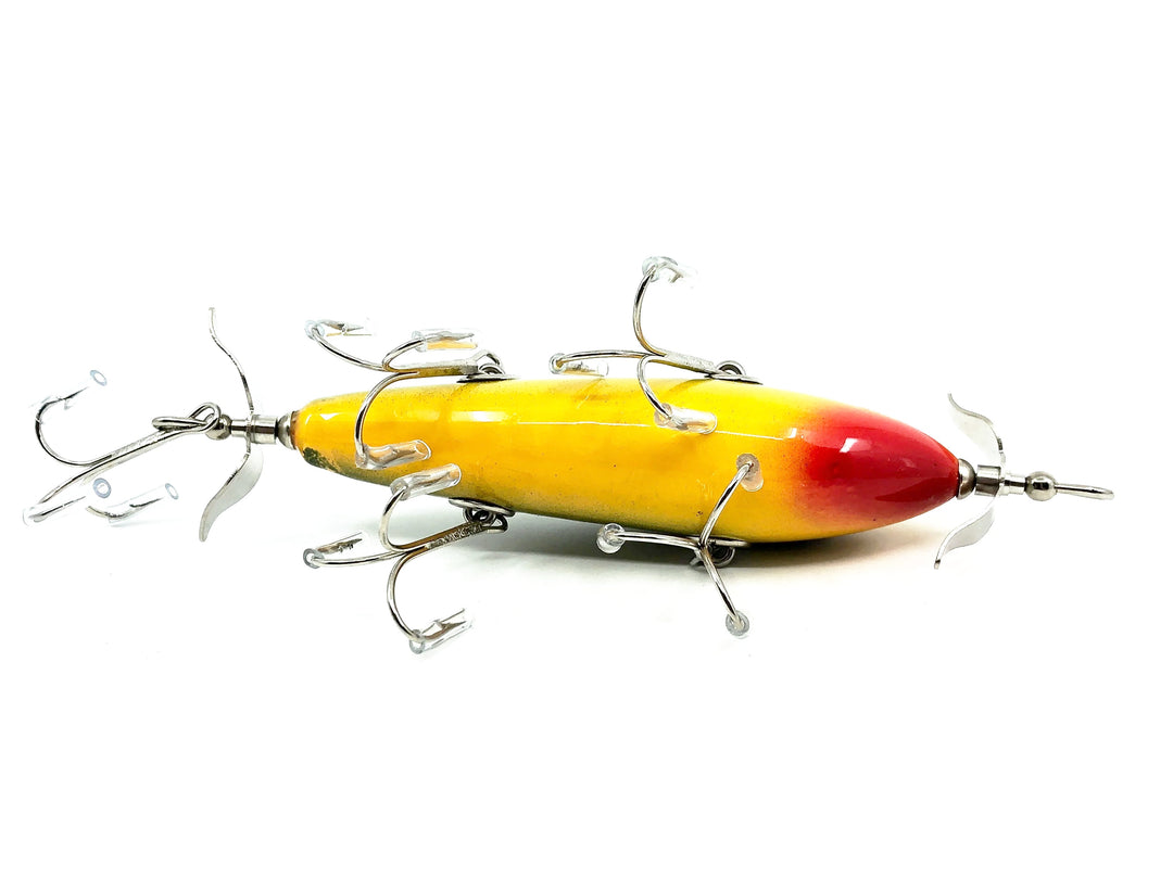 Musky Dan (XXX Lures) 5 Hook 150 Lure, Yellow/Green Crackle Back w/COA