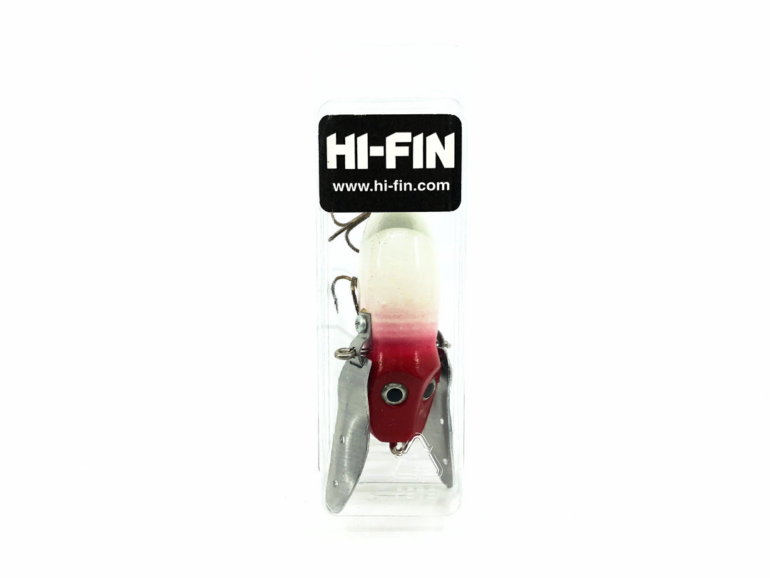 Hi-Fin Bass Creeper Lure, Red Head/White Body Color in Box