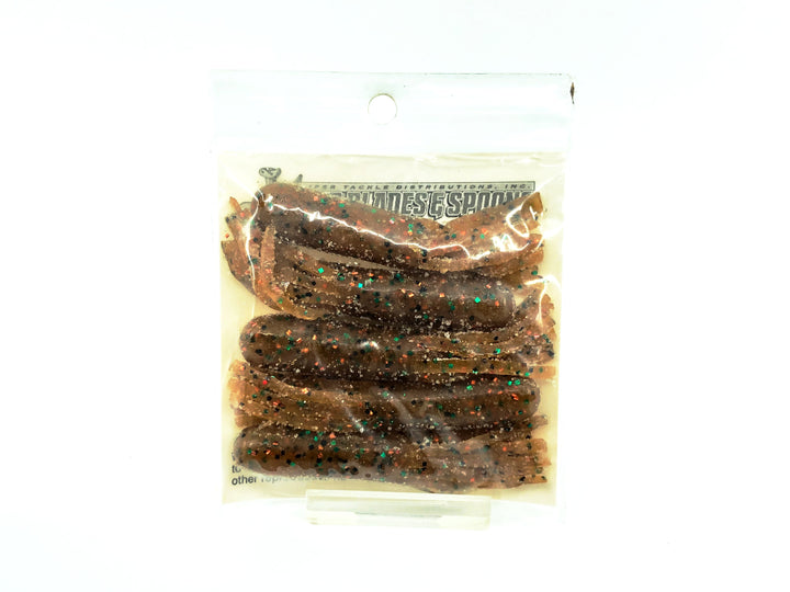 Get Bit Baits X Viper Tackle Finesse Soft Tube Bait 2 1/2", Brown Crawfish Fin Color - 5 Pack